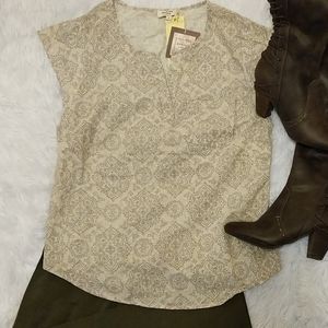 NWT Patterned Linen Shirt